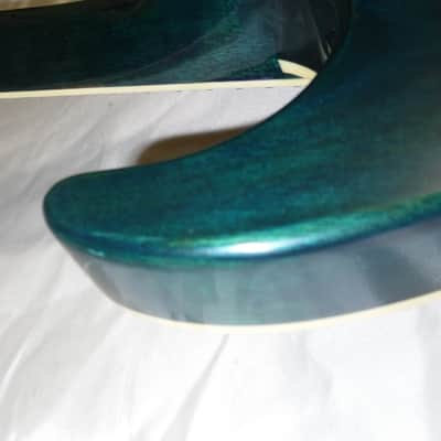 Washburn X-50 Q -Guitars4cancer- Neck-thru body, Quilted Maple Top, Trans Blue, Bound, Buzz Felten image 19
