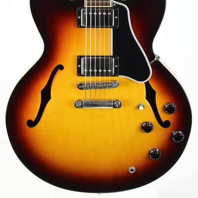 2013 Gibson Memphis ES-335 Dot Neck Sunburst Plain Top Semi Hollow Guitar w Original Case image 6