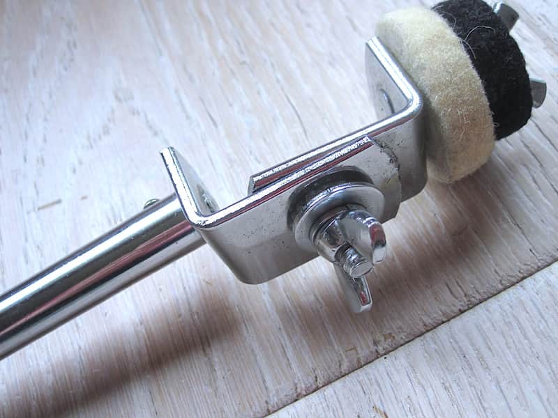 Bass Drum Cymbal L-Arm Post Mount with Tilter - Vintage image 1