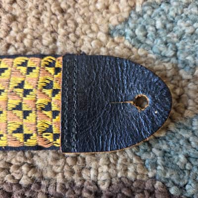 Vintage 1970's Sottile (Bobby Lee) Guitar Strap! Woven Pattern, Metal Buckle! Original Case Candy! image 2