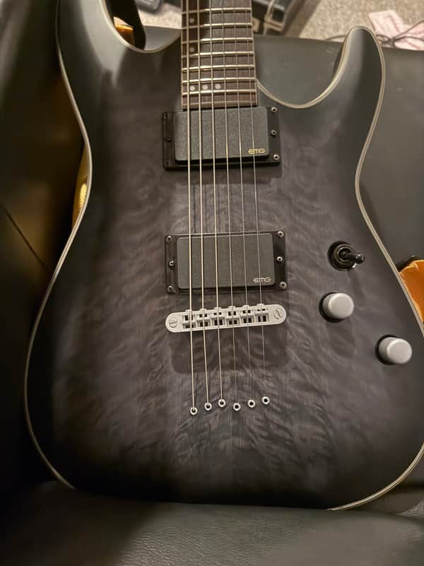 Schecter C-1 Platinum with Ebony Fretboard 2016 - 2020 - Satin Black - Made In Korea image 1