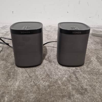 Sonos One - Smart Speakers - Pair - Black - Excellent w/ Original Box image 2