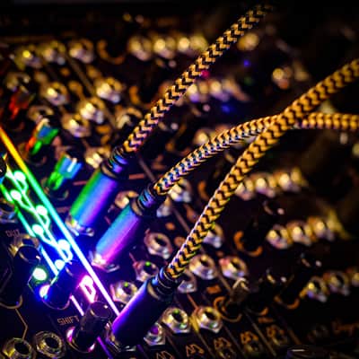 30cm (5 cables)- Eurorack Braided Patch Cables with Gold Plated Connectors 3.5mm Mono image 2