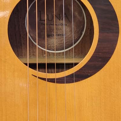 Luna Oracle Eclipse OCL ECL Acoustic Guitar w/ Built-In Electronics - Natural image 4