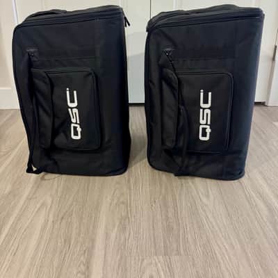 Pair of QSC K12.2 Powered PA Speakers with QSC Bags & Power Cables image 6
