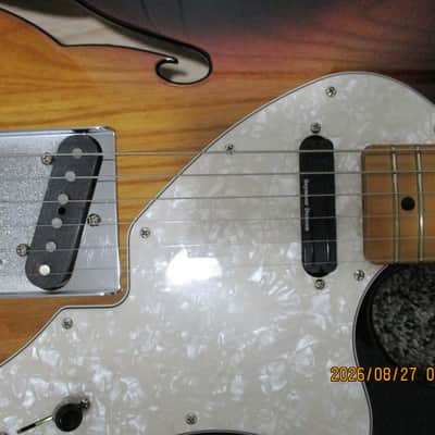 Fender Vintera II '60s Telecaster, Thinline, Maple Fretboard, 2025, 3-Color Sunburst, SD Hot Rail Neck Pickup, Fender Gigbag image 5