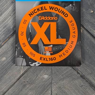 Mint D'Addario EXL160 Medium 50-105 Nickel Wound 4 String Long Scale Bass Guitar Strings image 1