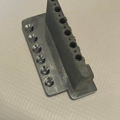 1990's MIM Fender Mexico Stratocaster Factory 6 Post Tremolo Bridge & Arm 2 1/16" String Spacing image 12