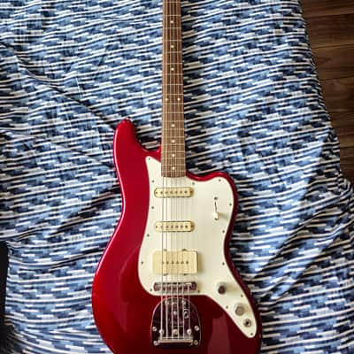 Fender Pawn Shop Bass VI 2013 - 2014 - Candy Apple Red image 1