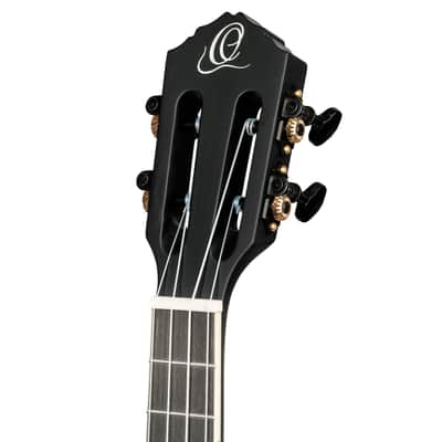 Ortega RTPS-U-SBK-L TourPlayer Series Spruce Top Mahogany Neck 4-String Tenor Electric Ukulele w/Gig Bag For Left Hand Player image 13
