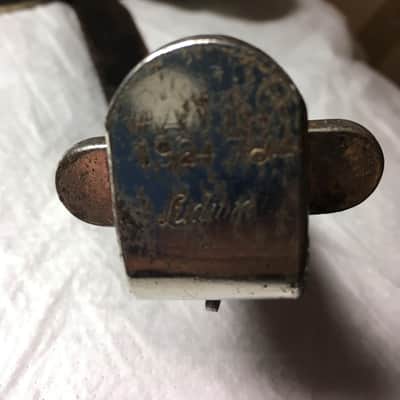 Ludwig & Ludwig Bass Drum Head Dual Muffler 1920s - 30s Nickel - Black image 3
