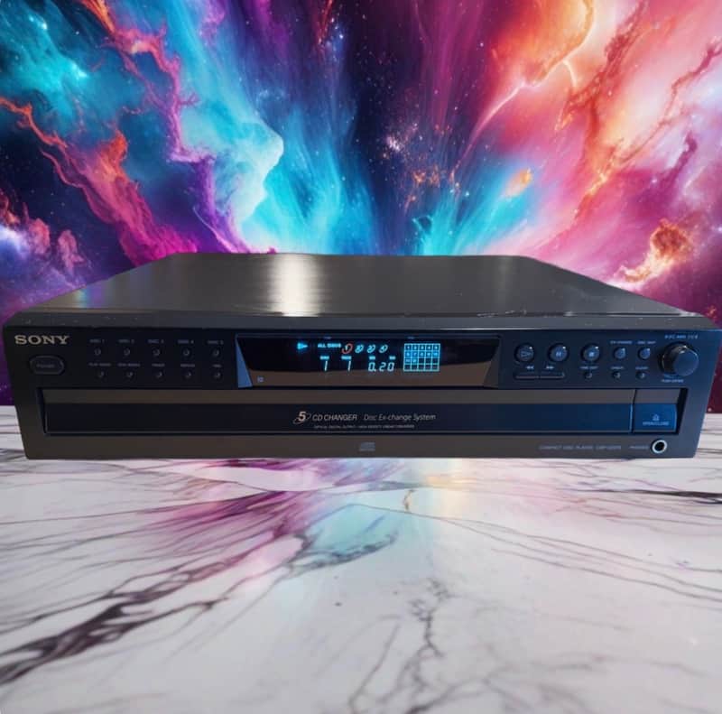 Sony CDP-CE375 5-Disc Changer CD Compact Disc Player Optical Out Remote Serviced