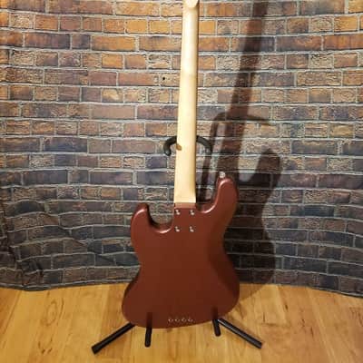 D. Lakin Joe Osborn Greg Rzab Custom 4-String Fretless Bass Burgundy Mist image 5