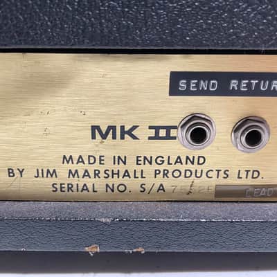 Marshall JMP 1987 2-Channel 50-Watt Guitar Amp Head 1974 - Black image 10