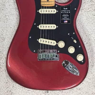 Fender American Ultra II Stratocaster®, Maple Fingerboard, Sinister Red + Case image 1