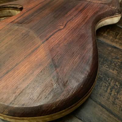 Scarlet Fire Guitars Rosebud Prototype Jerry Garcia Doug Irwin Alembic Tiger Style guitar body project Grateful Dead Cocobolo image 6