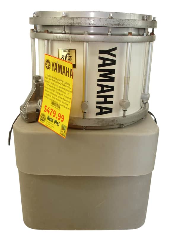 Yamaha SFZ Series 13"x11" Marching Snare Drum, White w/ Case image 1