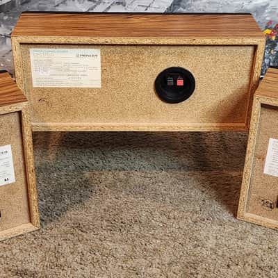 Pioneer Pioneer CS-X300-Q & CS-C170Q center channel surround speakers 90s  - Wood veneer image 3