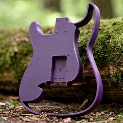 JGV3D | 3D Printed S-Style Guitar Body | One-Piece PLA+ | Fully Routed SSH | Right Handed | Purple | Fully Hollow image 2
