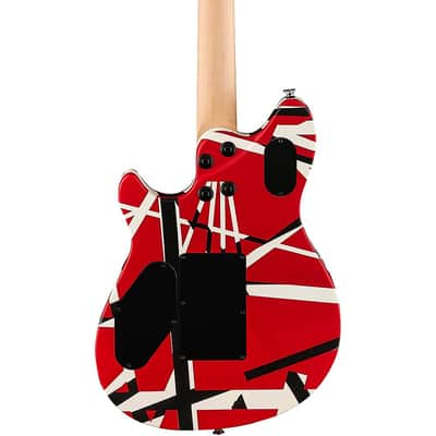 EVH Wolfgang Special Satin Striped Electric Guitar Regular Satin Red, Black, and White image 2