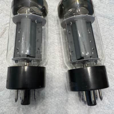6LGGC Matched Pair Vintage Fender branded GE silver top power tubes, tested good. image 1