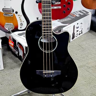 1995 Ovation Celebrity CC 247 Acoustic Bass - Black image 3