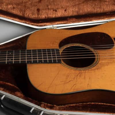 C. F. Martin  D-18 Flat Top Acoustic Guitar (1936), ser. #64384, molded black plastic hard shell case. image 15