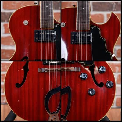 Guild Starfire II in Cherry Finish 1961 w/OHSC (Mods) image 11