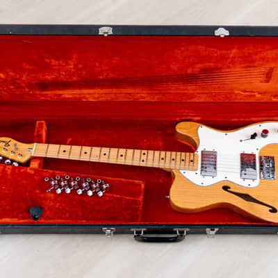 1975 Fender Telecaster Thinline Vintage Semi-Hollow Guitar Natural Ash w/ Seth Lover-Designed CuNiFe Wide Range, Case image 24