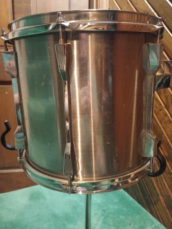 Tama Rockstar Made in Japan 12"(diameter)x11"(depth) Tom 1980's - Brushed chrome/Aluminum image 1
