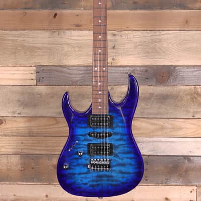 Ibanez GRX70QAL Left-Handed Electric Guitar Transparent Blue Burst image 4