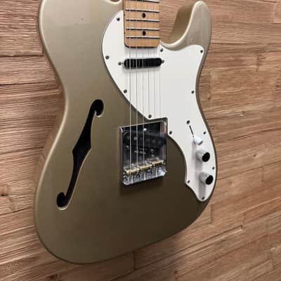 Fender / Squier Telecaster Thinline Parts Guitar 2017 - Shoreline Gold- 7lbs .5oz image 4