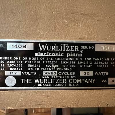 Wurlitzer 140B 64-Key Electric Piano 1964 - 1967 - Beige image 6