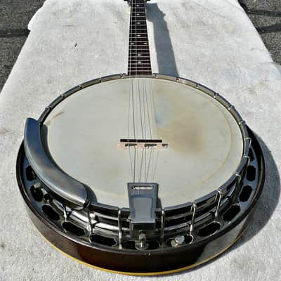 Vintage ​1963 G​ibson TB 100 4 String ​Tenor Banjo ​With ​Non-Original Banjo Gigbag - PV Music String Shop Inspected. Detailed, Setup with New Strings and Tested - Excellent Playing / Sounding / Looking Condition image 6