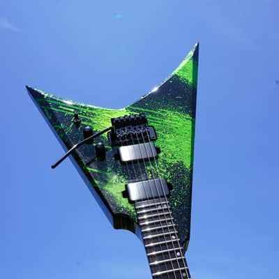 ESP USA V-II FR Alien Blood Splatter 6-String Electric Guitar w/ Hard Case (2025) image 1