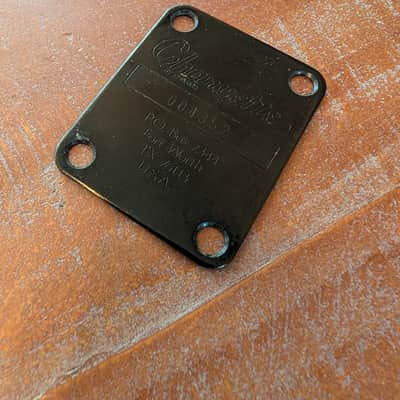 Charvel Charvette Neck Plate Late 80s Black Nice Shape image 1