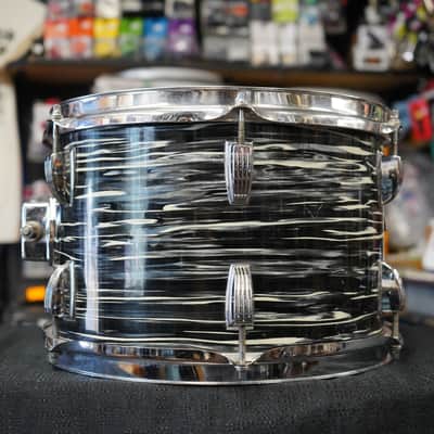 Vintage 1970s Ludwig USA 12" Maple/Mahogany Tom - Black Oyster Pearl | 8x12" image 12