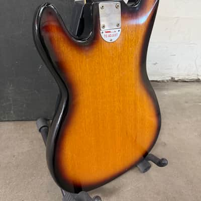 Vintage RARE MIJ Teisco Kingston Model 670 Bass w EZ-Pak Hard Case 1964 Japan - Sunburst image 8