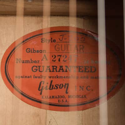 Gibson  J-200N Flat Top Acoustic Guitar (1958), ser. #A-27247, original brown hard shell case. image 16