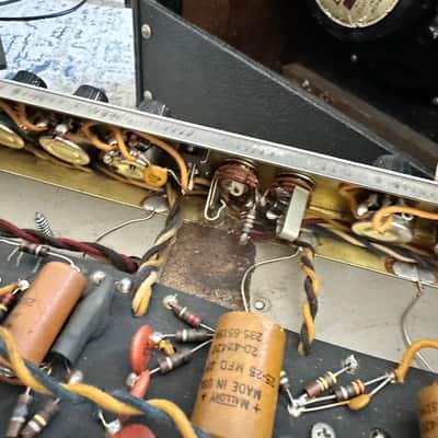 1965 Fender Twin Reverb – AB763 Blackface – Original Schumacher Iron, Jensen C12Ns, Blue Molded Caps image 13