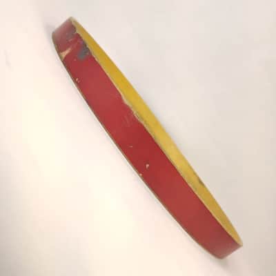 22"x1 3/4"x1/4"Bass Drum Hoop/Rim Red Exterior Paint No Inlay Channel In Round image 2
