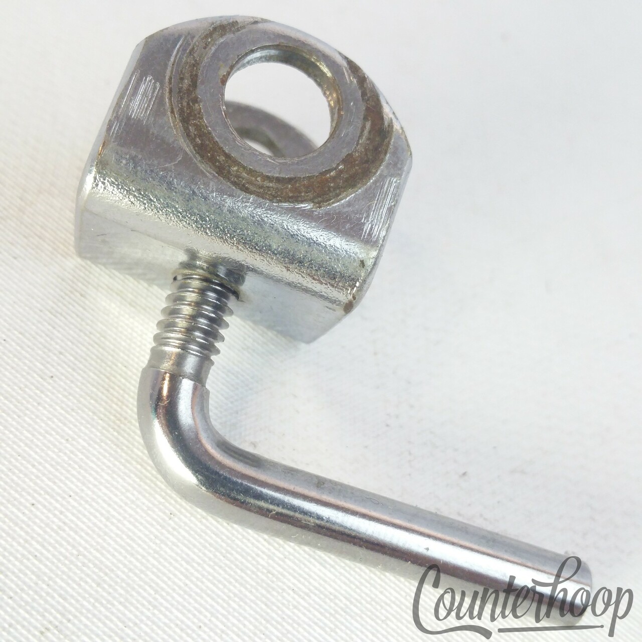 Slingerland Cowbell 3/8" Mounting Bracket Clamp Wing-Screw Mount Chrome Vintage — main photograph