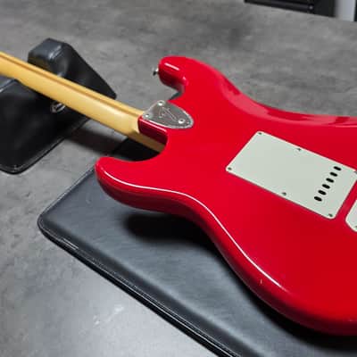 1977 Fender Stratocaster Dakota Red Kahler HSH American Vintage 70s 1970's DiMarzio USA Strat Custom Fiesta Red Guitar image 21