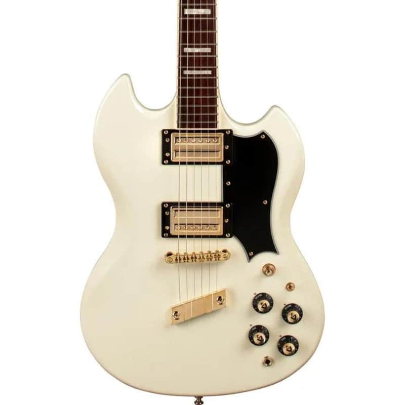 Guild Polara Kim Thayil Signature Electric Guitar Vintage White image 1