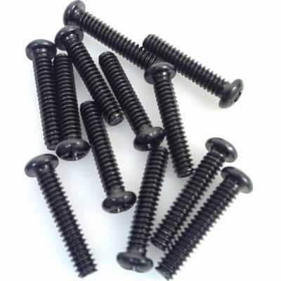 True Custom Shop® 12pk Black #6 Single Coil Pickup or Switch Screws for Fender Telecaster and Strat image 1