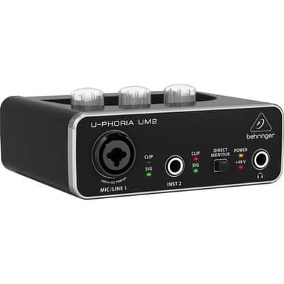 Behringer UM2 Audiophile 2x2 USB Audio Interface With XENYX Mic Preamplifier image 2