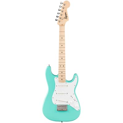 Squier Mini Stratocaster Electric Guitar, Sea Foam Green image 3