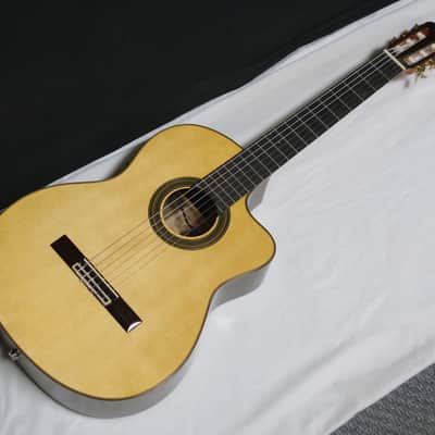 Used Aria A-60CWE classical acoustic electric Guitar - Nylon Strings - with Bag image 2