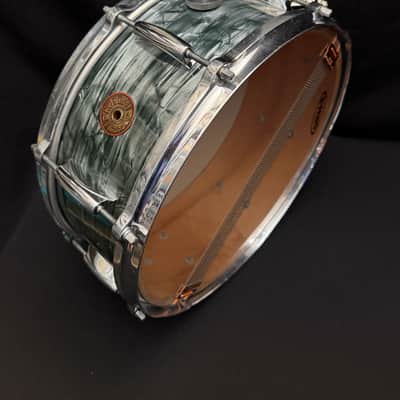 Gretsch Broadkaster Name Band 14" x 5,5" snare drum 1950's - Midnight Blue image 13