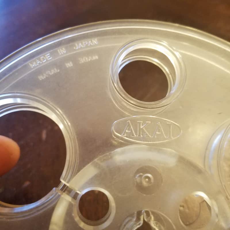 Akai Small 5" Tape Reel R2R Empty Japan Vintage Plastic 1/4" 1960s - Clear image 1